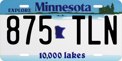 MN license plate 875TLN