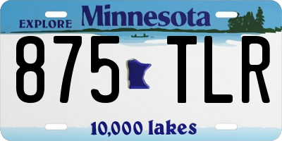 MN license plate 875TLR