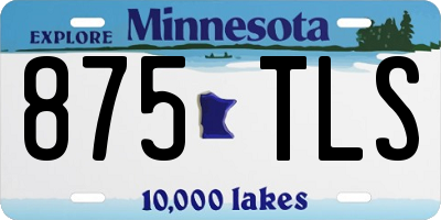 MN license plate 875TLS