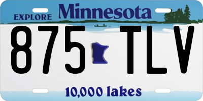 MN license plate 875TLV