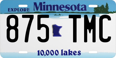 MN license plate 875TMC