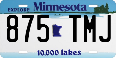 MN license plate 875TMJ