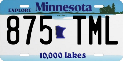 MN license plate 875TML