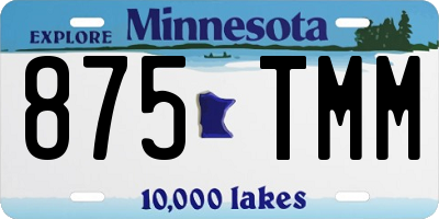 MN license plate 875TMM