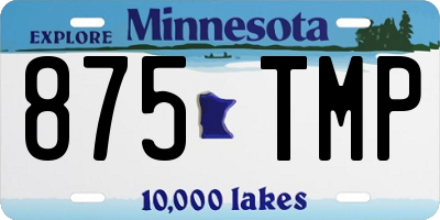 MN license plate 875TMP