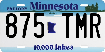 MN license plate 875TMR