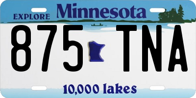 MN license plate 875TNA