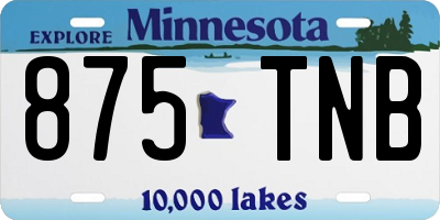 MN license plate 875TNB