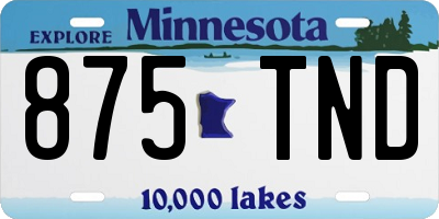 MN license plate 875TND