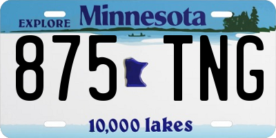 MN license plate 875TNG