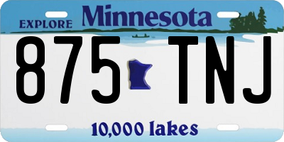 MN license plate 875TNJ
