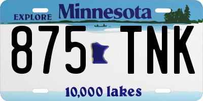 MN license plate 875TNK