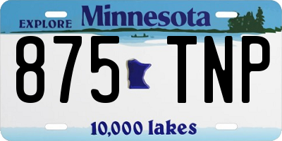 MN license plate 875TNP
