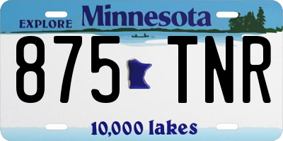 MN license plate 875TNR
