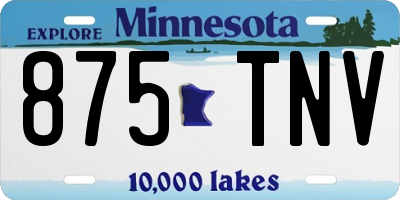 MN license plate 875TNV