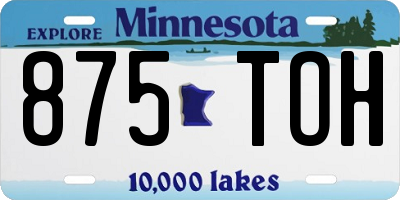 MN license plate 875TOH
