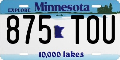 MN license plate 875TOU
