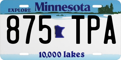 MN license plate 875TPA