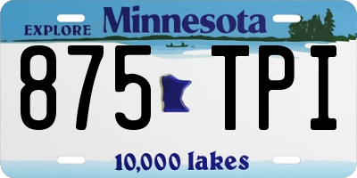 MN license plate 875TPI