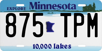 MN license plate 875TPM