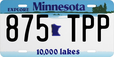 MN license plate 875TPP