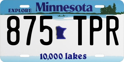MN license plate 875TPR