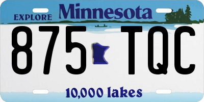 MN license plate 875TQC