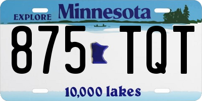 MN license plate 875TQT