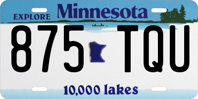 MN license plate 875TQU
