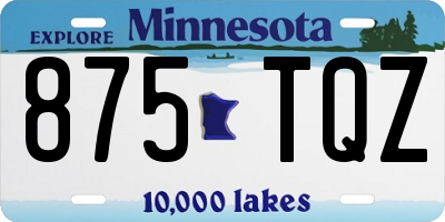 MN license plate 875TQZ