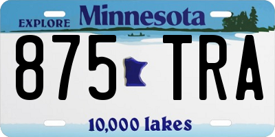 MN license plate 875TRA