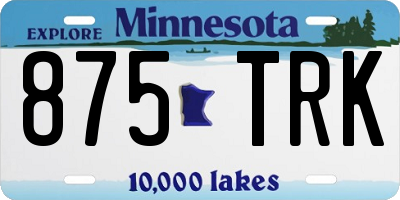 MN license plate 875TRK