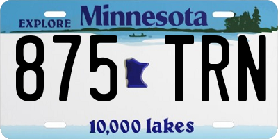 MN license plate 875TRN