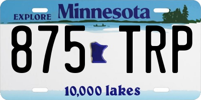 MN license plate 875TRP