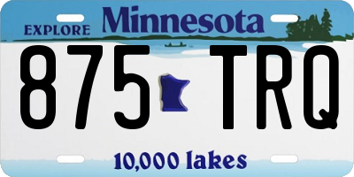 MN license plate 875TRQ