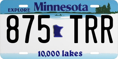 MN license plate 875TRR