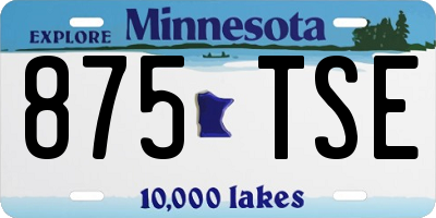 MN license plate 875TSE