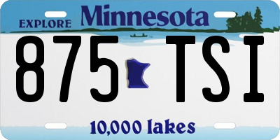 MN license plate 875TSI