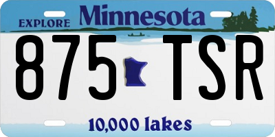 MN license plate 875TSR