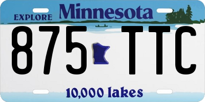 MN license plate 875TTC