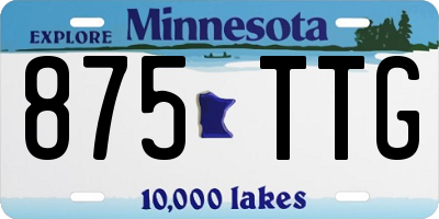 MN license plate 875TTG