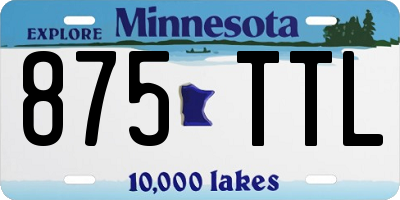 MN license plate 875TTL