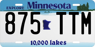 MN license plate 875TTM