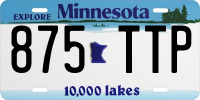 MN license plate 875TTP