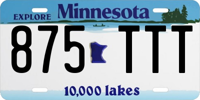 MN license plate 875TTT