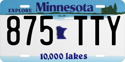 MN license plate 875TTY