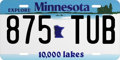 MN license plate 875TUB