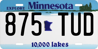 MN license plate 875TUD
