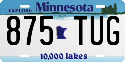 MN license plate 875TUG