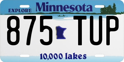 MN license plate 875TUP